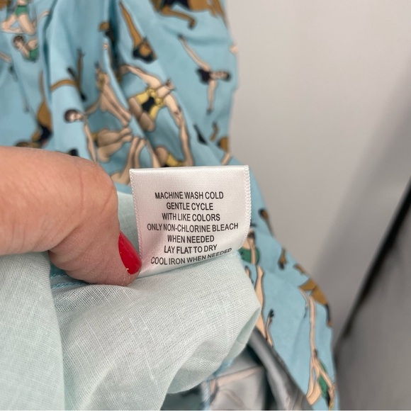 ModCloth X Dupenny optimistic effect dress synchronized Swimmers blue Sz M - Picture 10 of 10